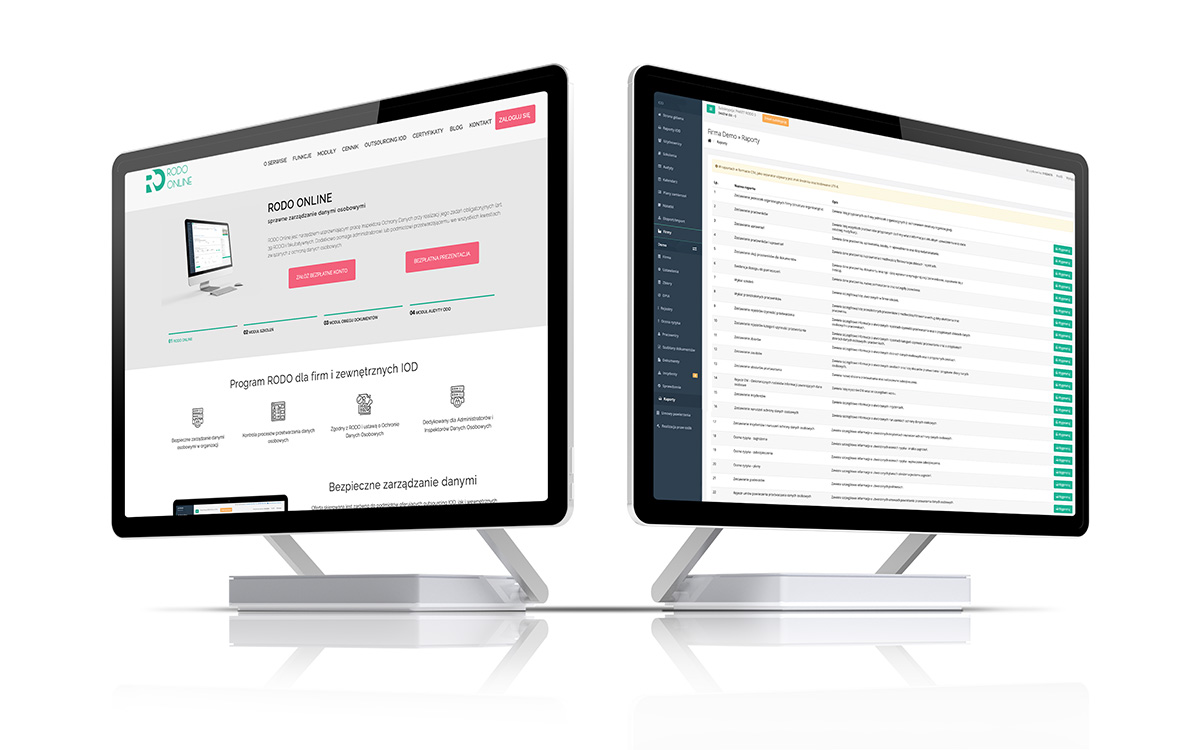 Wdrożenie serwisu RODO Online w urzędzie gminy - interfejs
