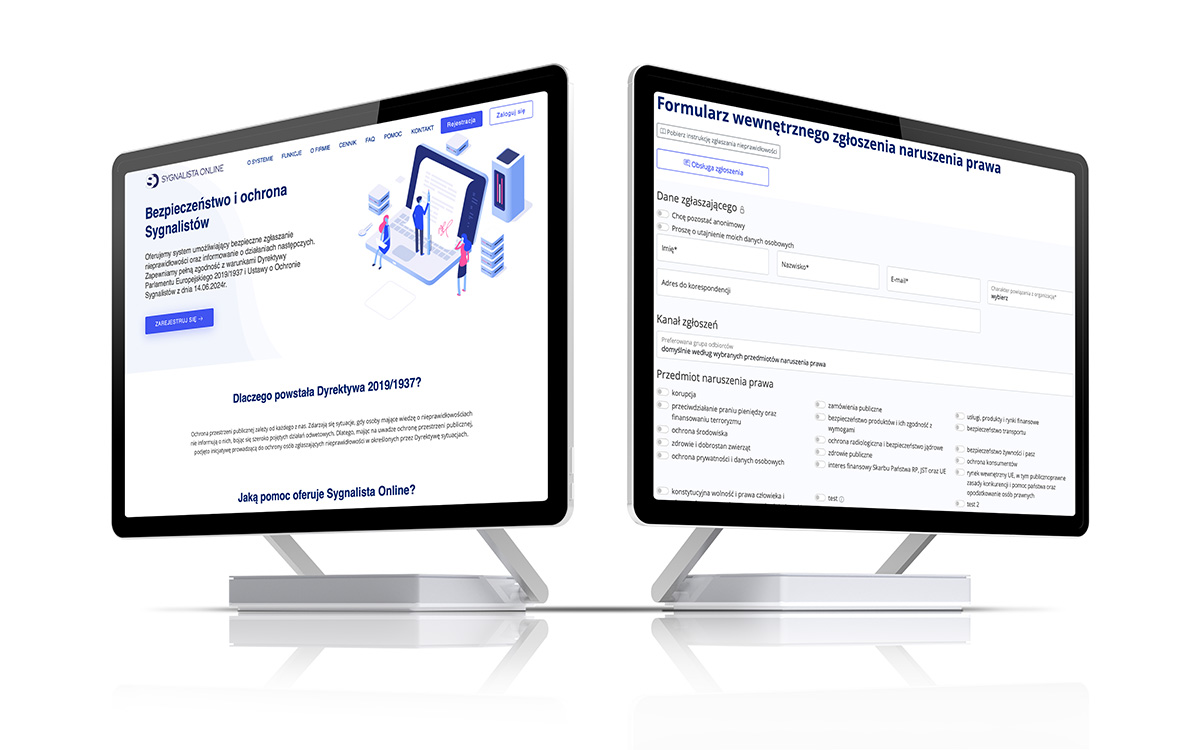 Serwis dla sygnalistów w JST - panel zgłoszeń